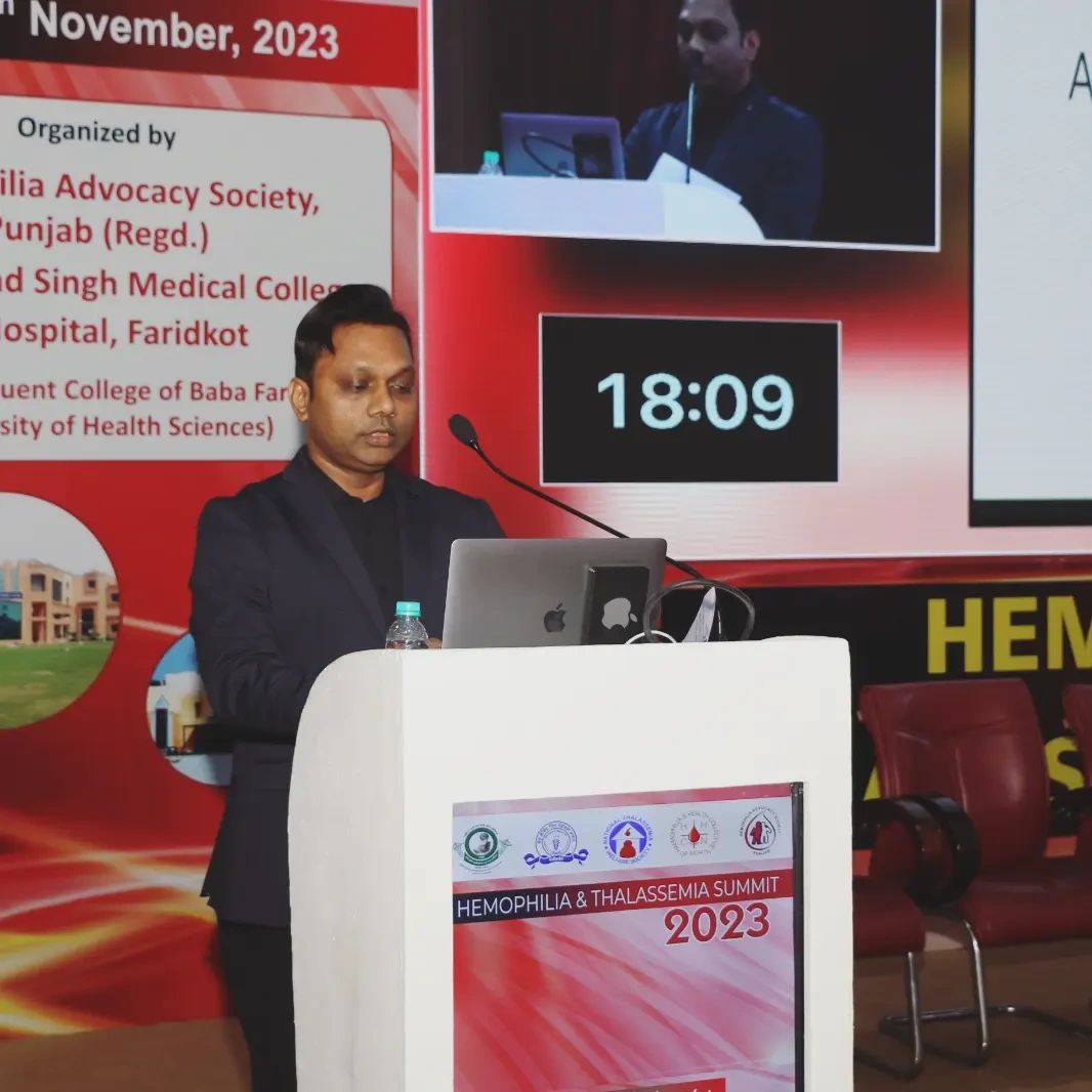 Pravesh Singh speaking at Faridkot podium